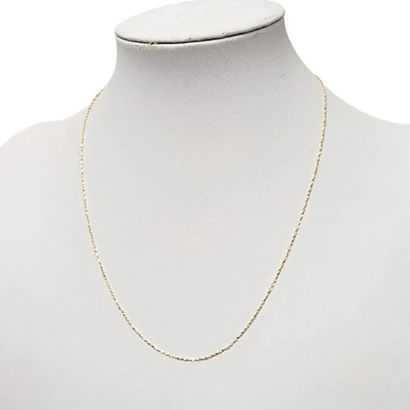 Gold Plated Oval Link Chain Necklace Spring Ring Closure - Picture 1 of 4